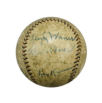 Late 1920s-Early 1930s Pittsburgh Pirates Team Signed Baseball W/ Paul & Lloyd Waner